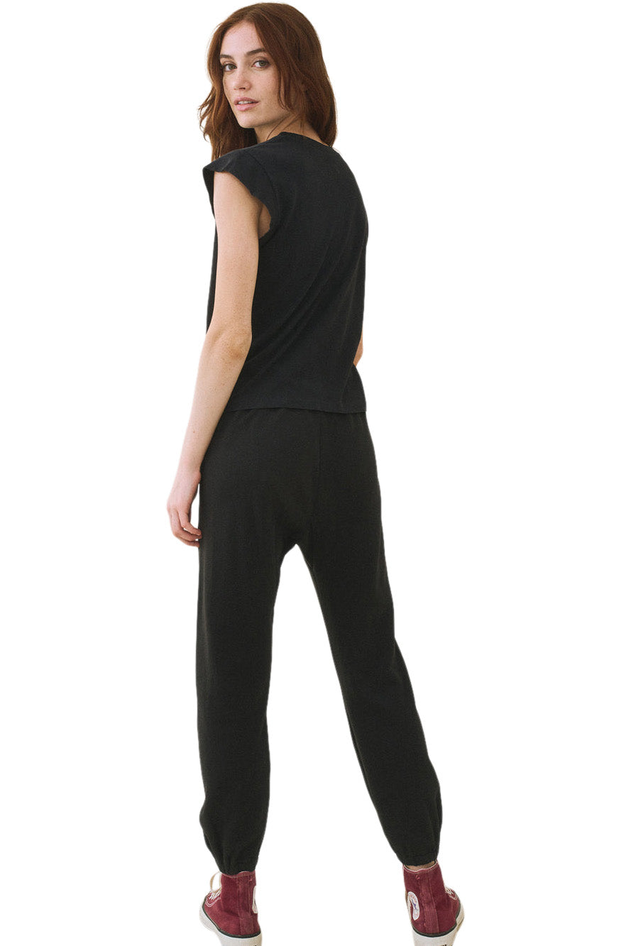 The Great Peak Shoulder Tee in Almost Black