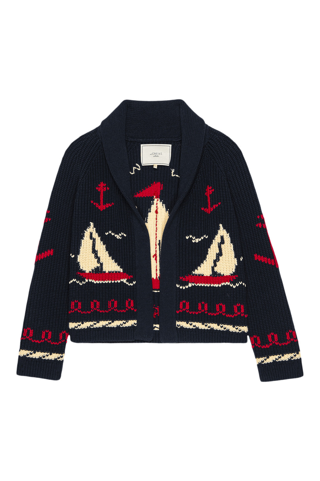 The Great Sailboat Lodge Cardigan in Dark Navy