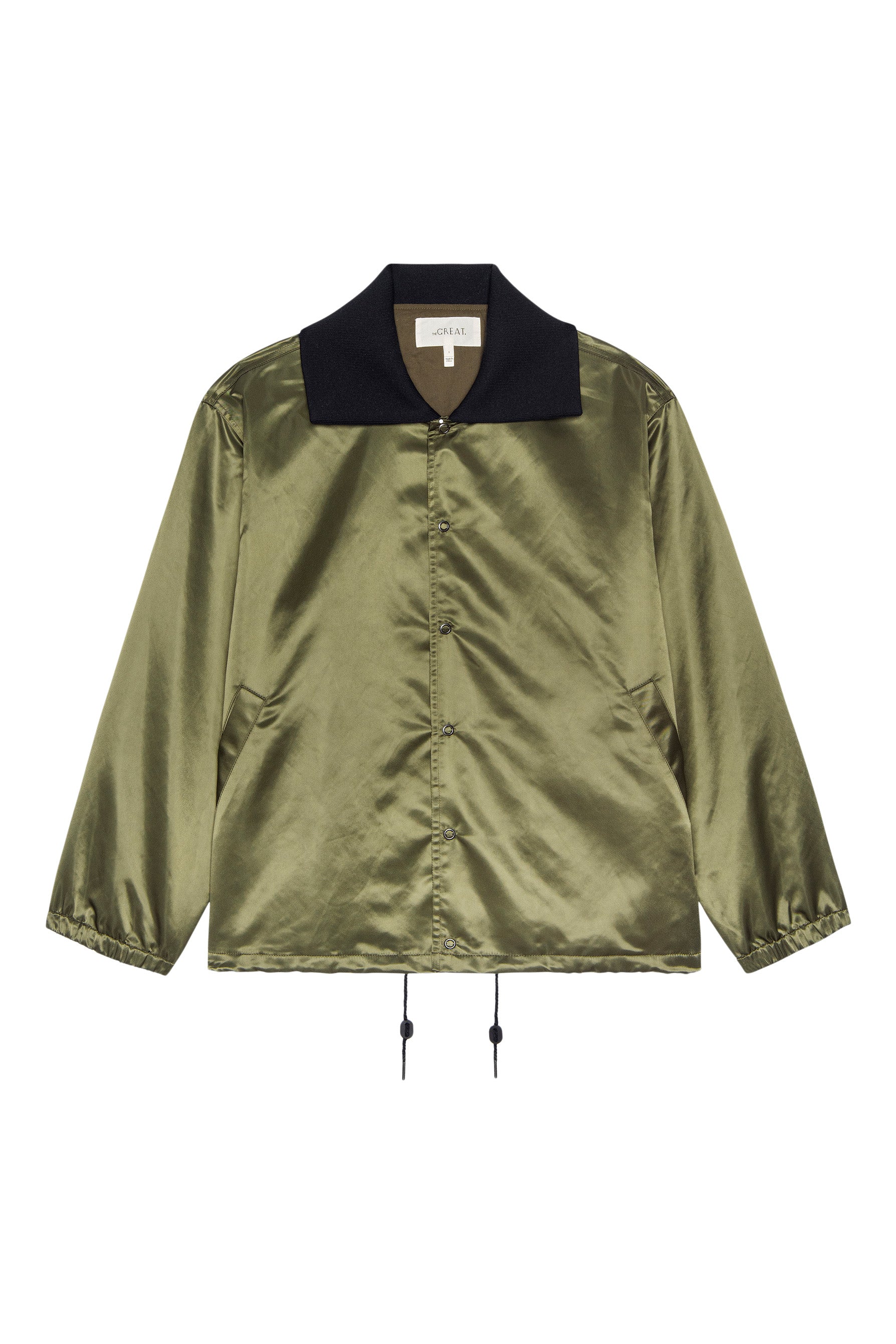 The Great Coach's Satin Jacket in Bright Army