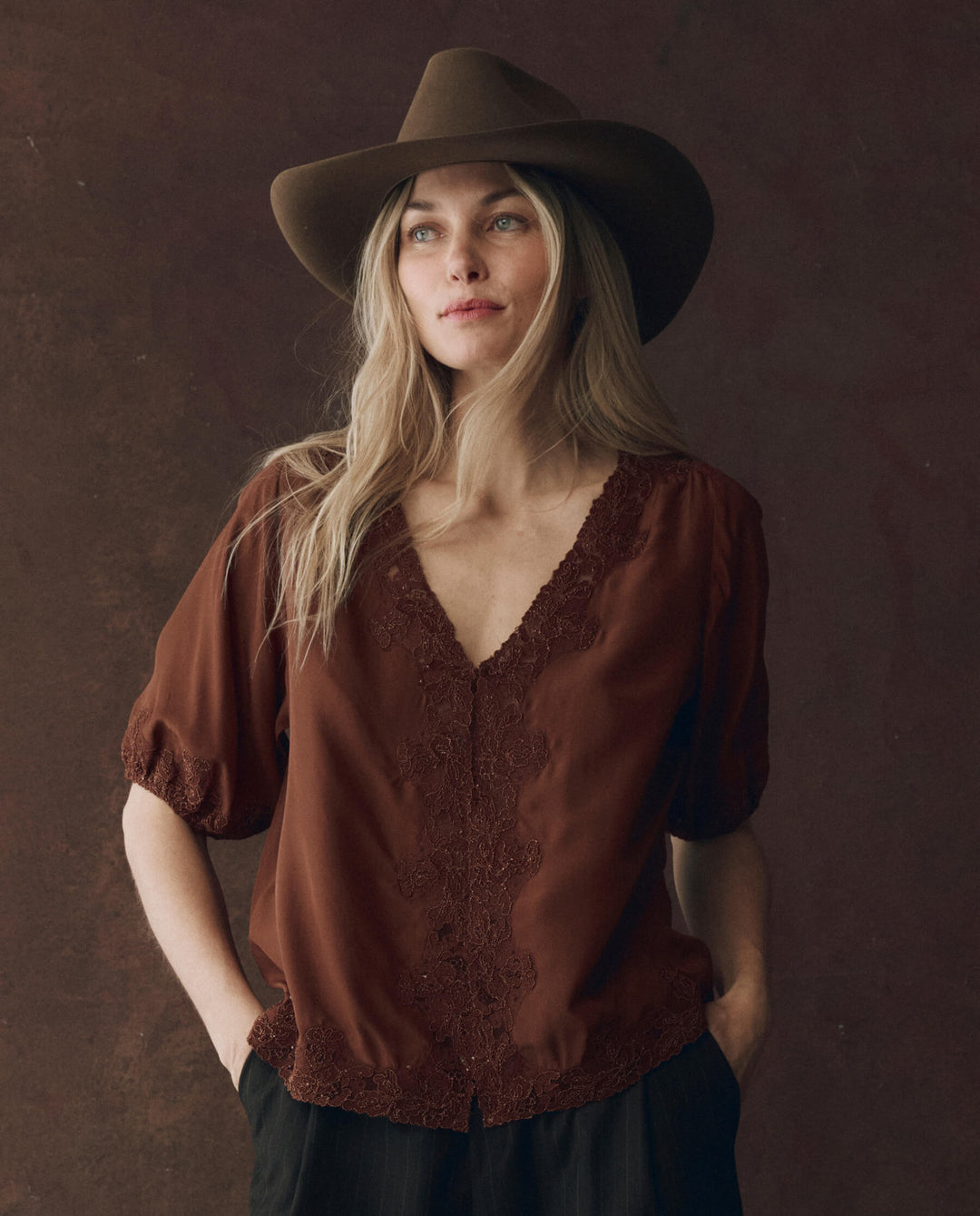 The Great Short Sleeve Legacy Top in Chocolate