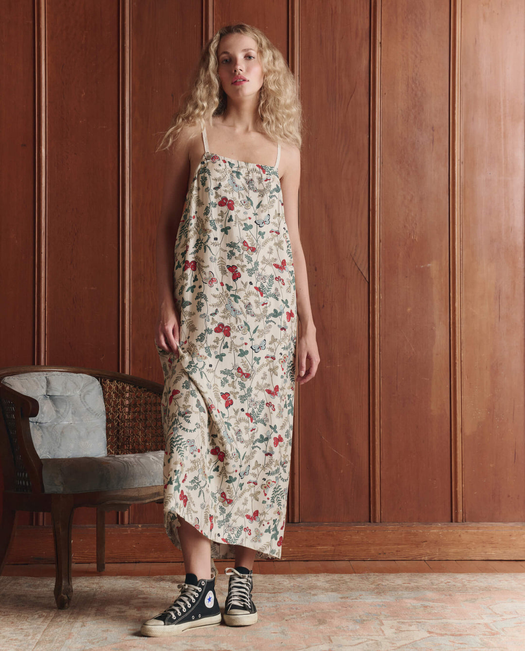 The Great Sundrift Slip Dress in Florating Butterfly