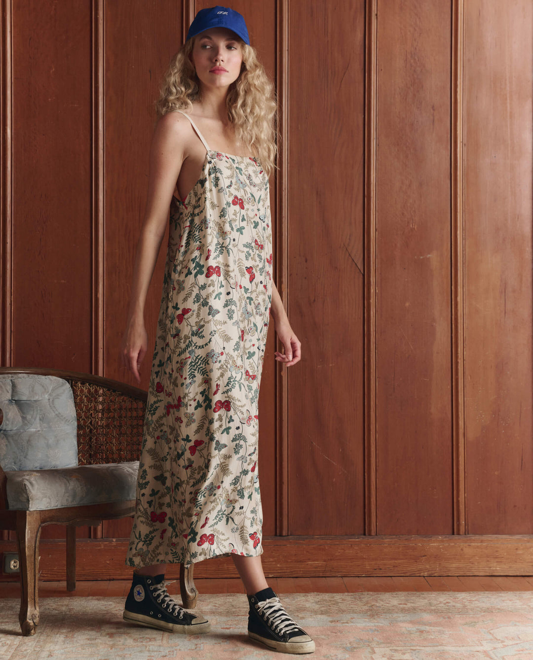 The Great Sundrift Slip Dress in Florating Butterfly