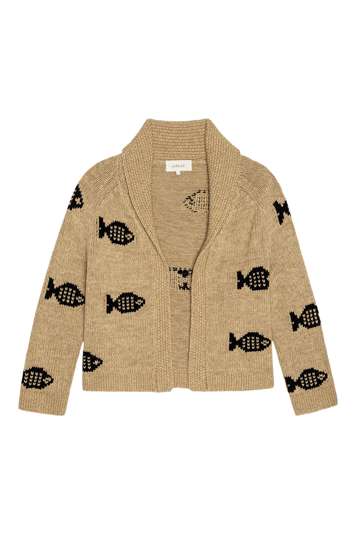 The Great Swimming Fish Cardigan in Natural