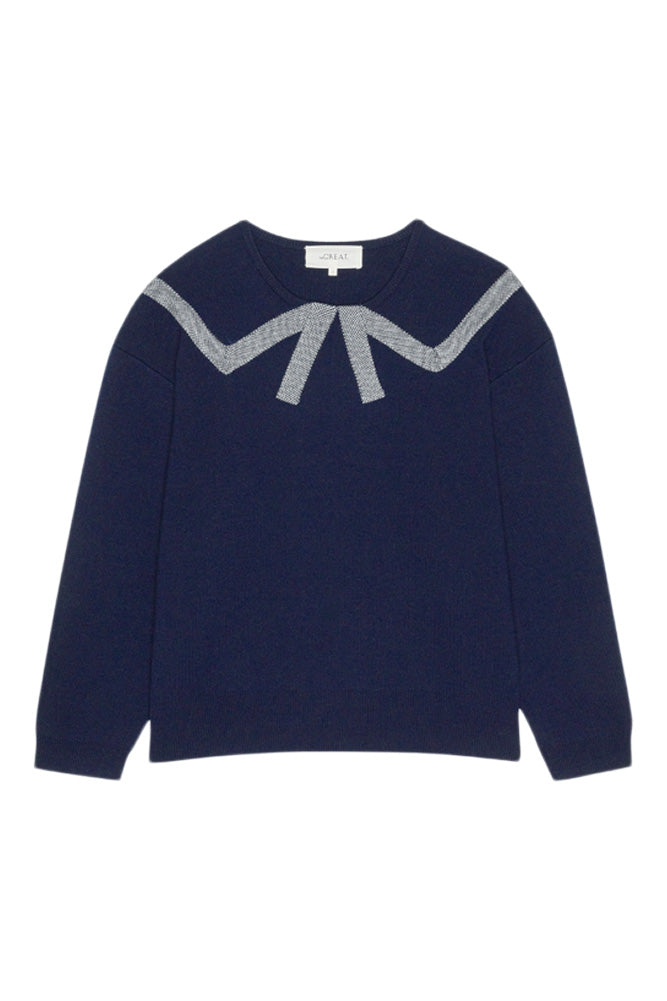 The Great The Bow Sweater in Navy