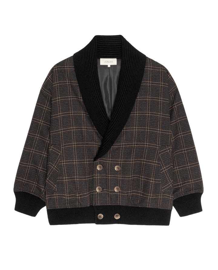 The Great The Double Breasted Shawl Collar Coat in Estate Plaid