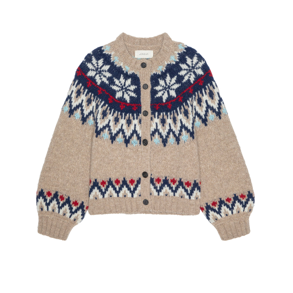 The Great The Winter Fairisle Cardigan in Snowflake