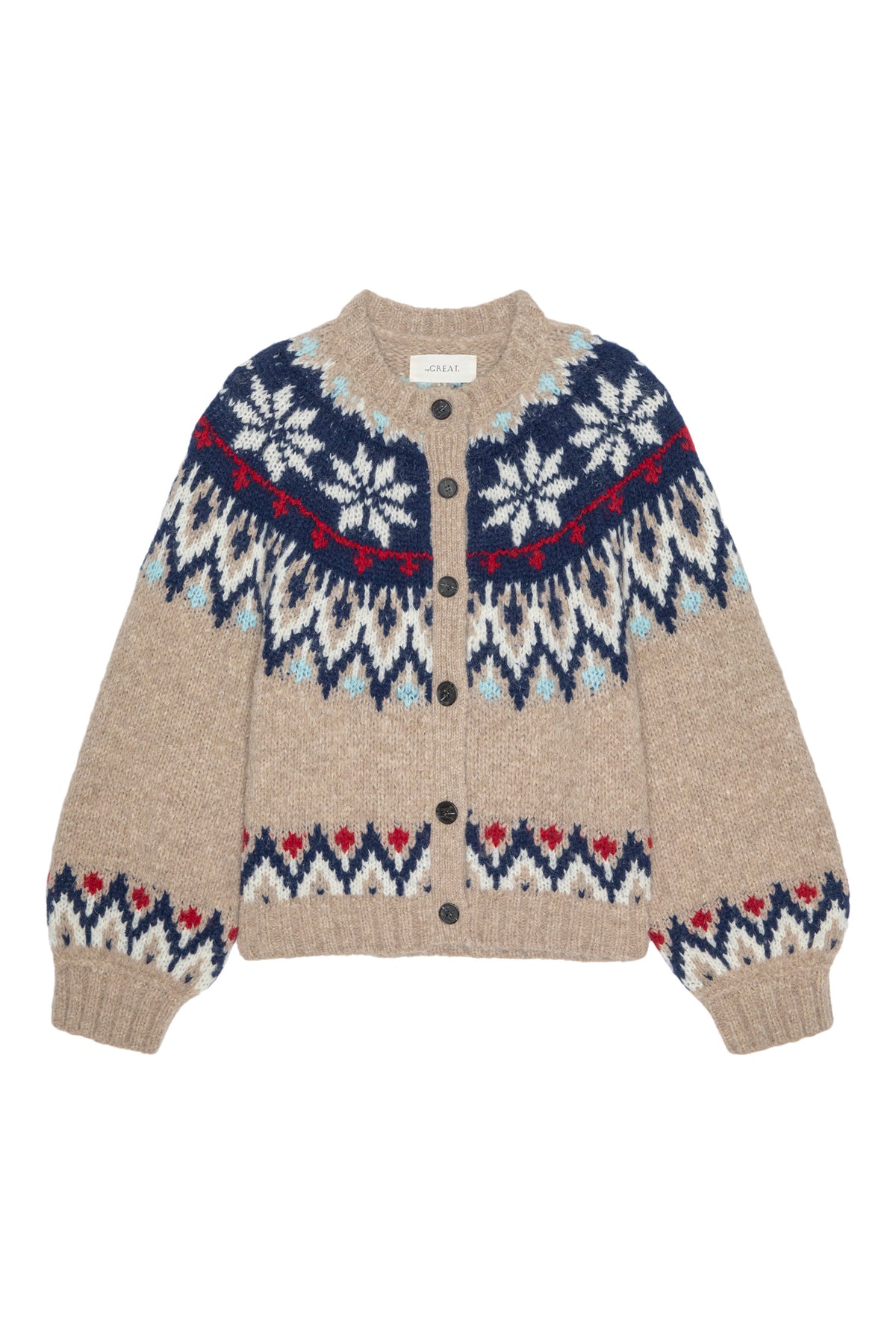 The Great The Winter Fairisle Cardigan in Snowflake