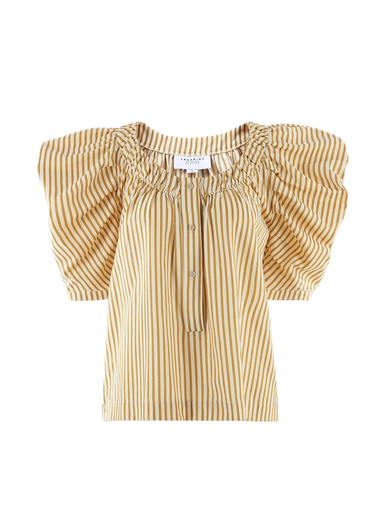 The Shirt By Rochelle Beh French Girl Shirt in Golden Stripe