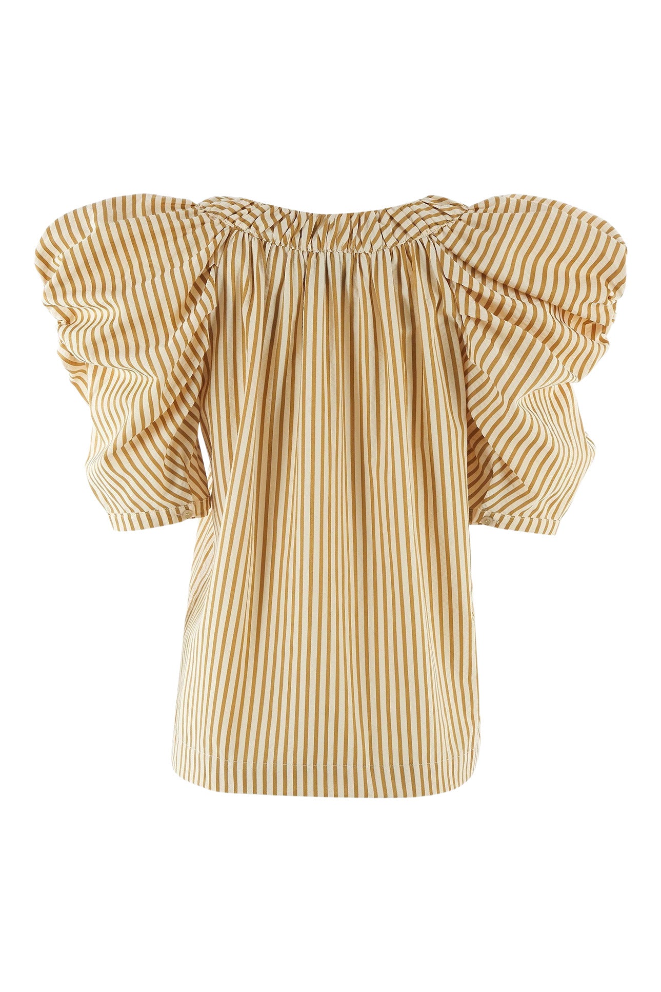 The Shirt By Rochelle Behrens French Girl Shirt in Golden Stripe