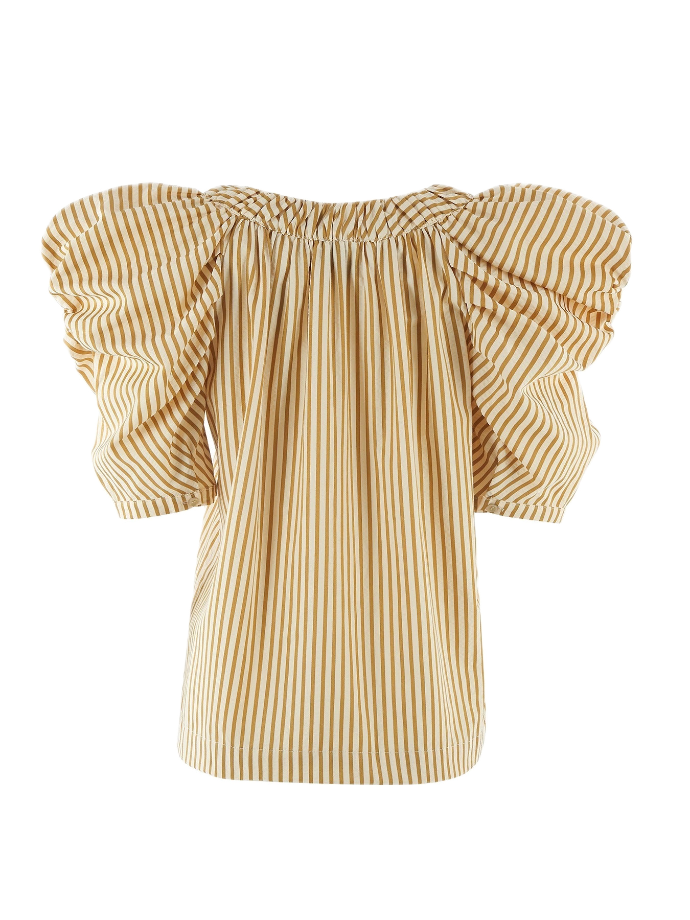 The Shirt By Rochelle Beh French Girl Shirt in Golden Stripe