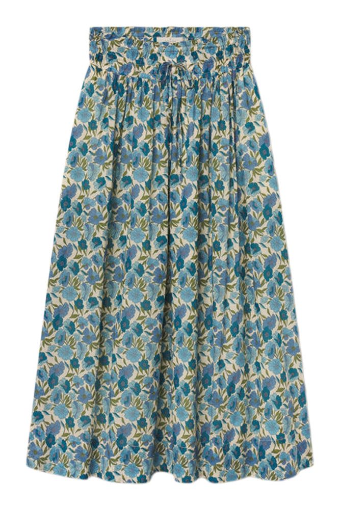 Trovata Birds of Paradis Bianca Skirt in Cielo Floral