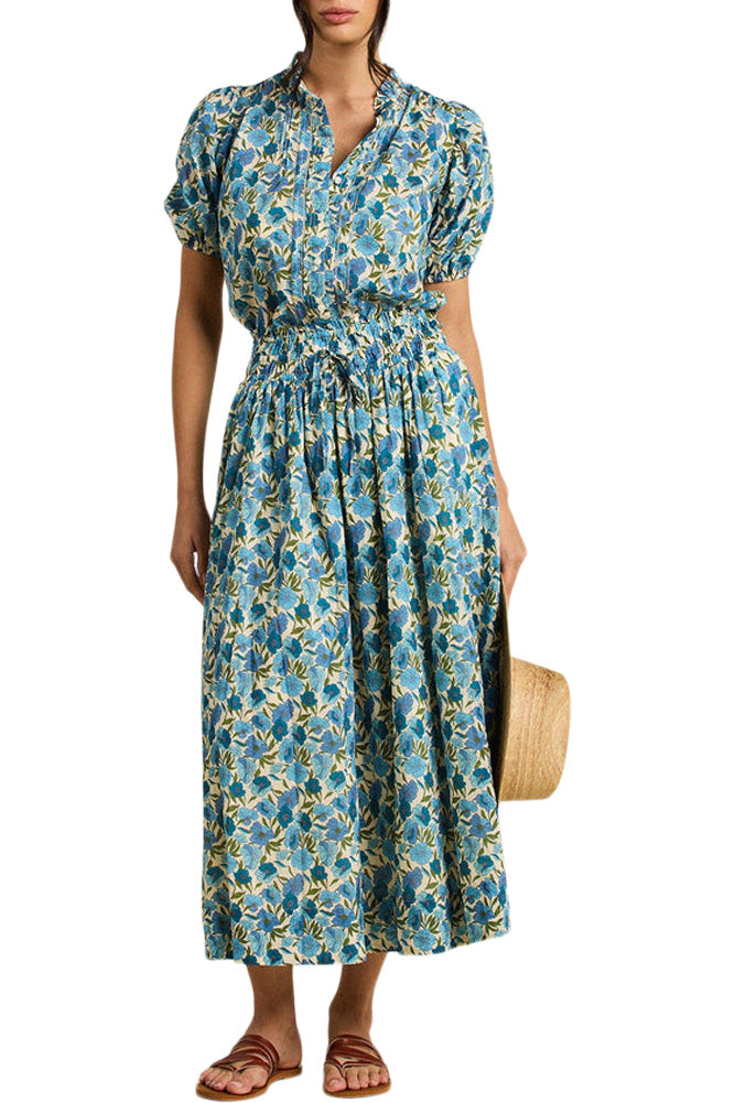 Trovata Birds of Paradis Bianca Skirt in Cielo Floral