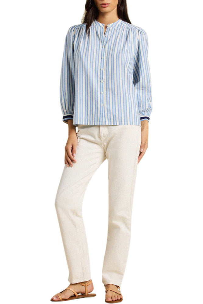 Trovata Birds of Paradis Clara Blouse in Bahia Stripe