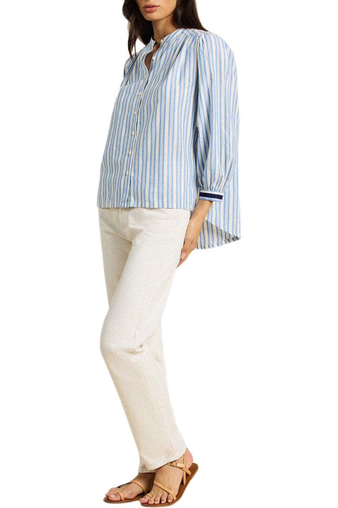 Trovata Birds of Paradis Clara Blouse in Bahia Stripe