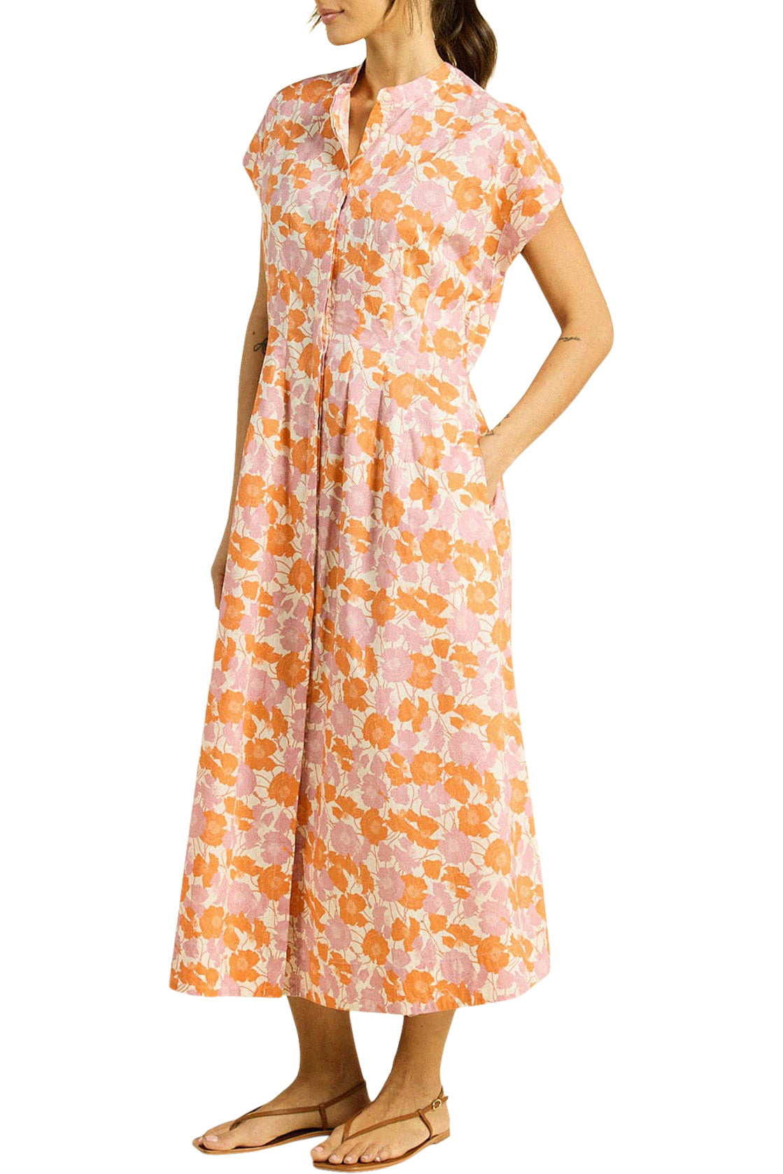 Trovata Birds of Paradis James Dress in Poppy Dawn
