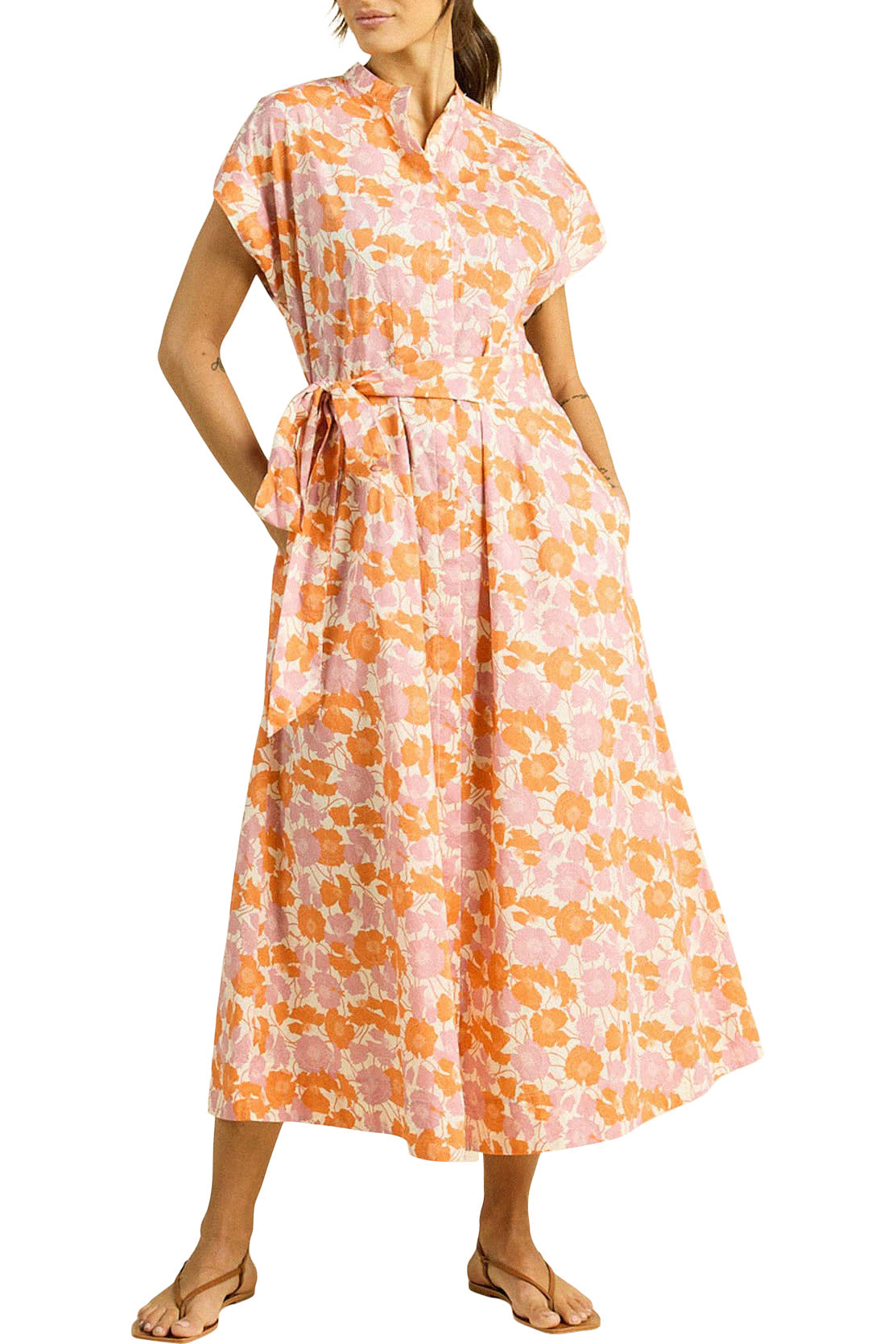 Trovata Birds of Paradis James Dress in Poppy Dawn