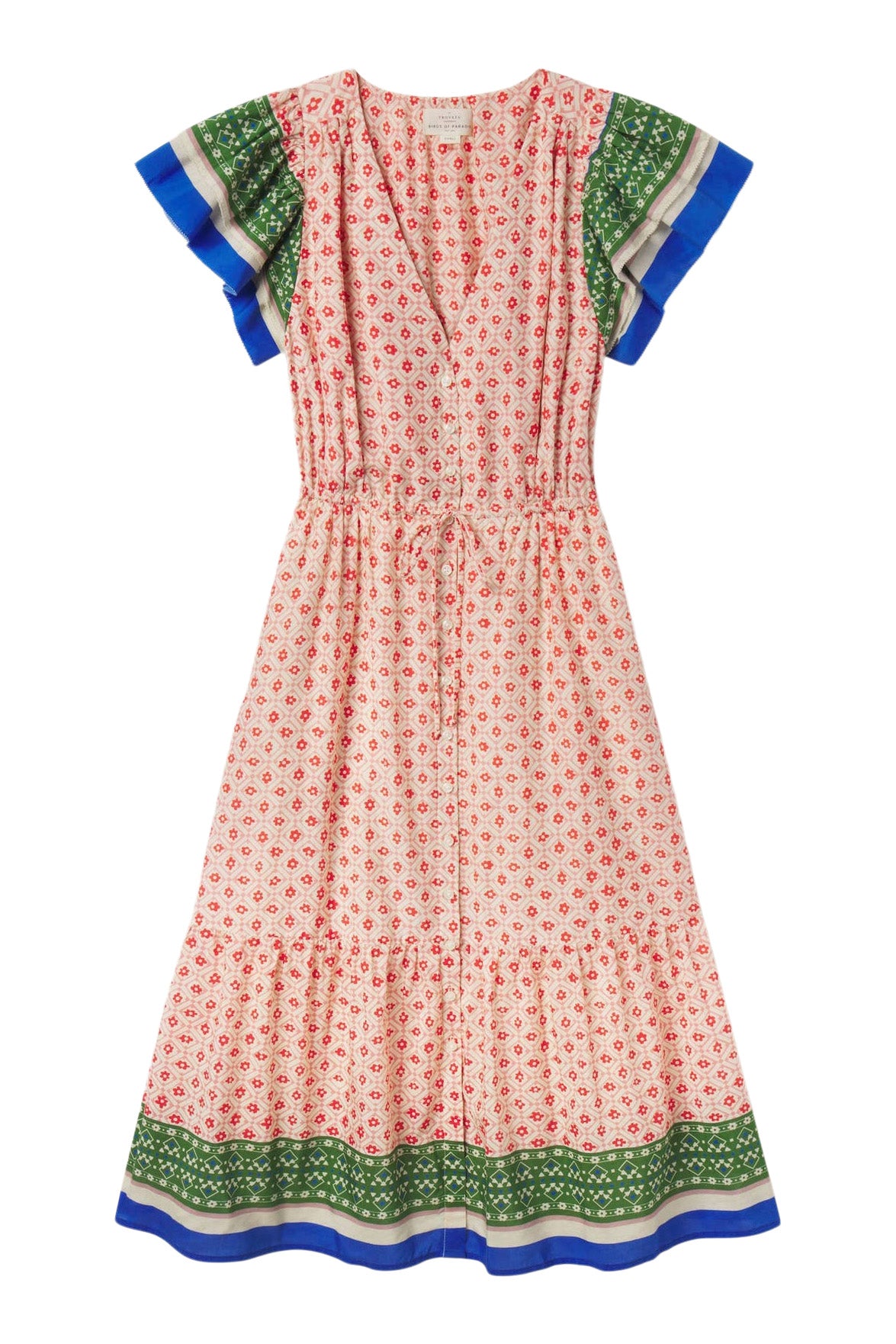 Trovata Birds of Paradis Kristine Dress in Santorini Border