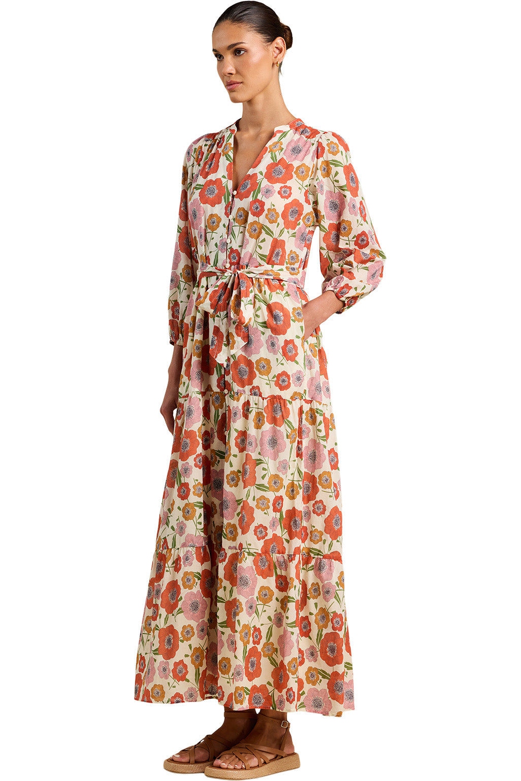 Trovata Birds of Paradis Lia Dress in Poppy Costa