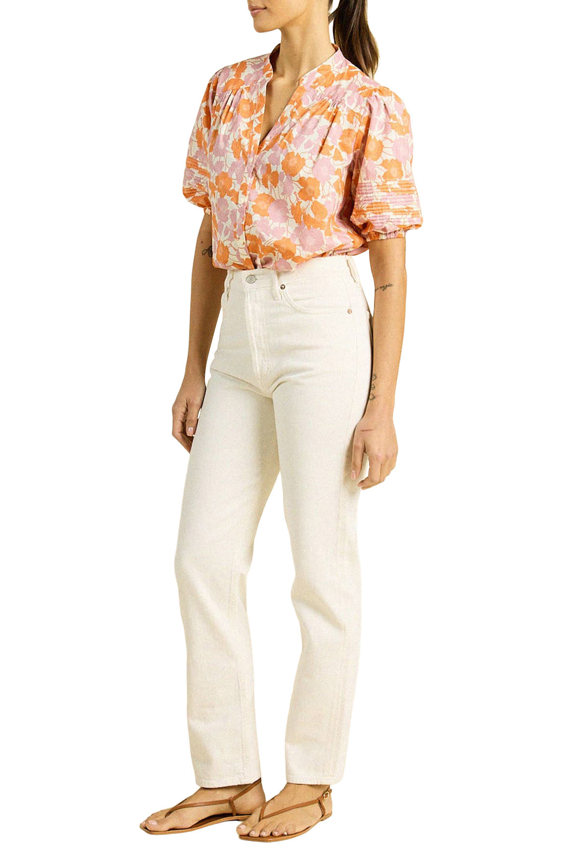 Trovata Birds of Paradis Loren Blouse in Poppy Dawn