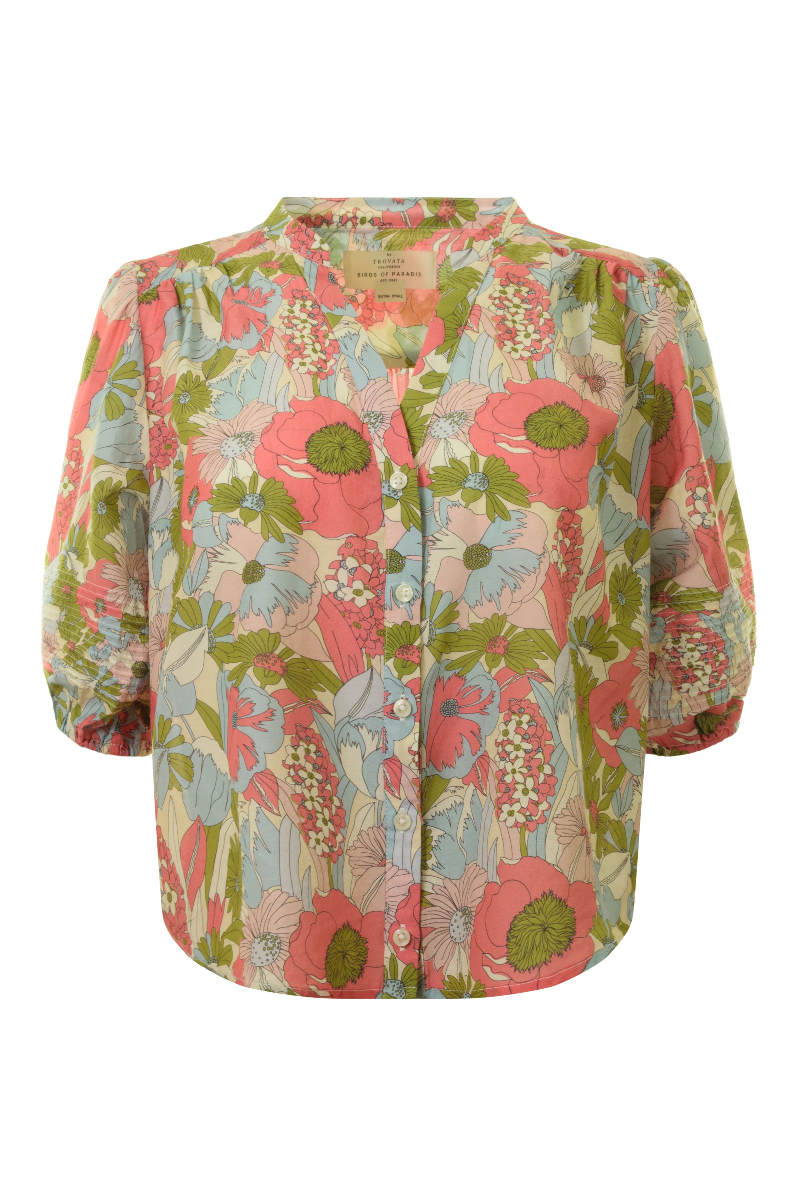 Trovata Birds of Paradis Loren Blouse in Tarsila Bloom