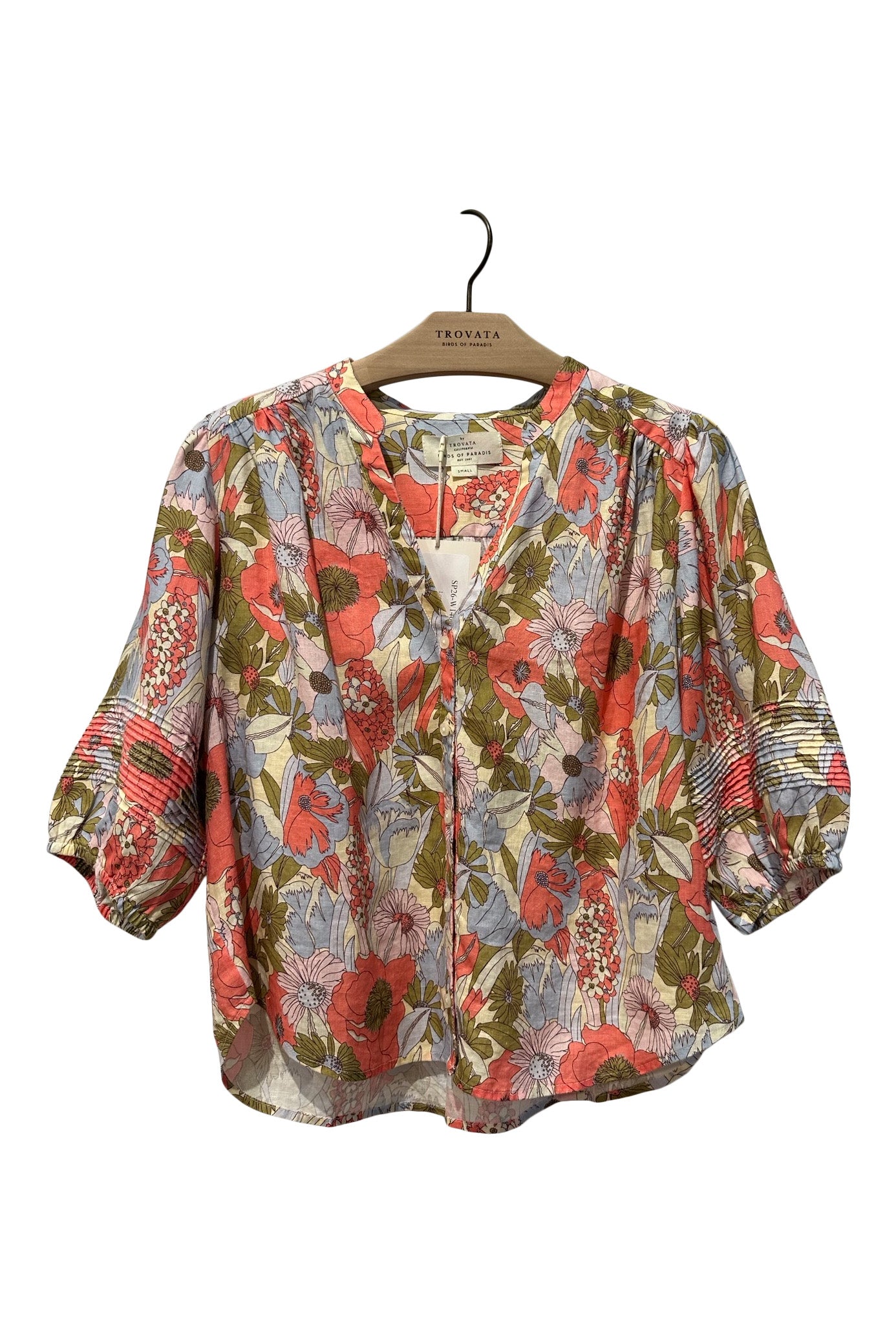 Trovata Birds of Paradis Loren Blouse in Tarsila Bloom