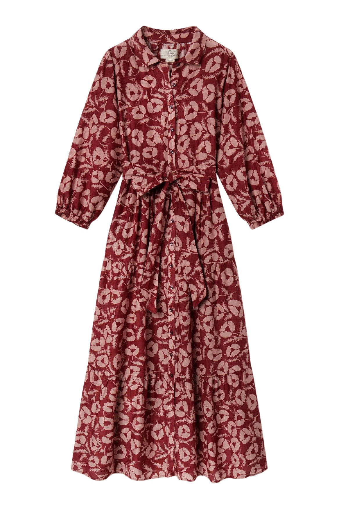 Trovata Birds of Paradis Martina Dress in Briar Rosewood