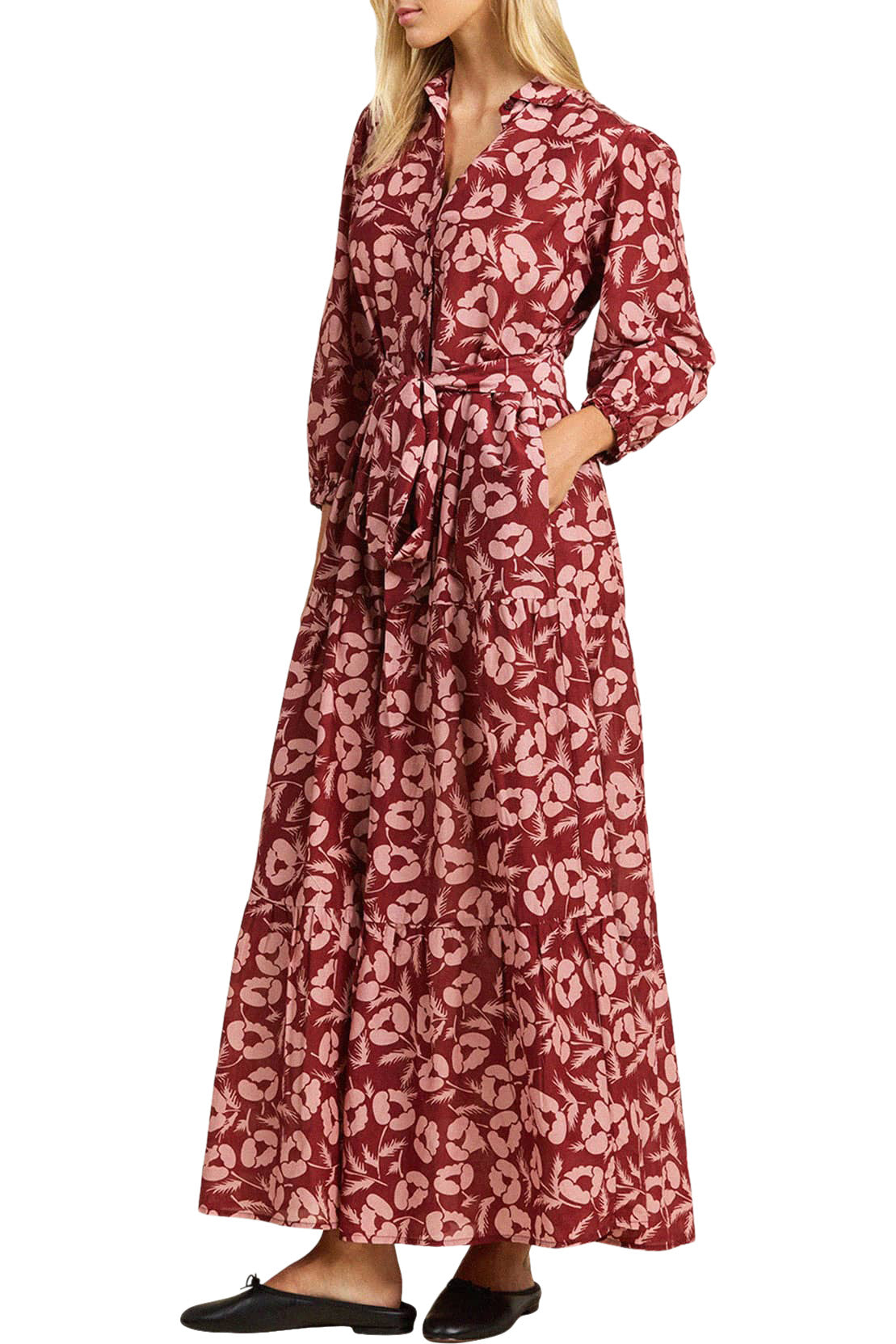 Trovata Birds of Paradis Martina Dress in Briar Rosewood