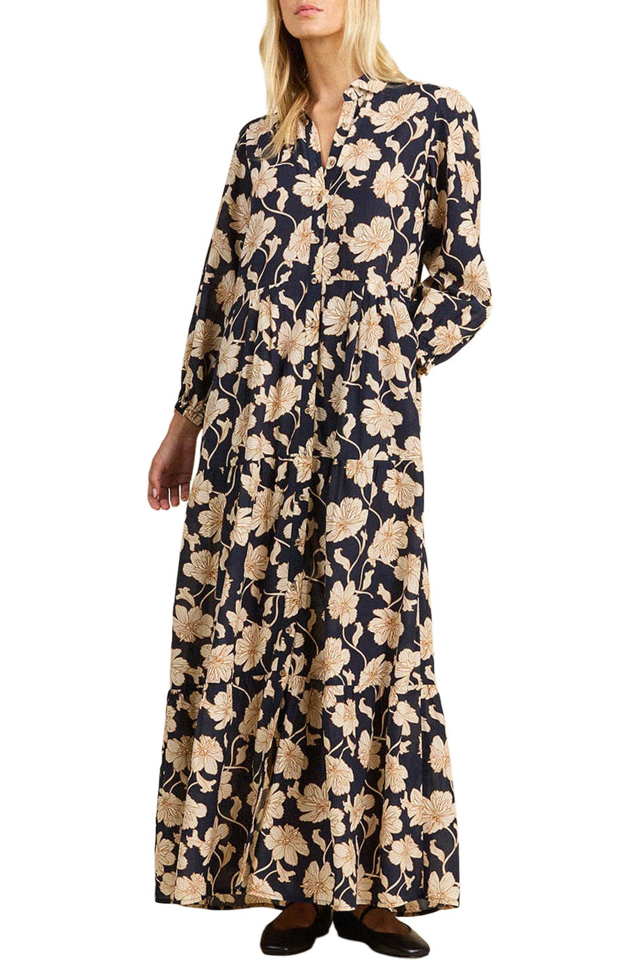 Trovata Birds of Paradis Martina Dress in Viola Nocturne