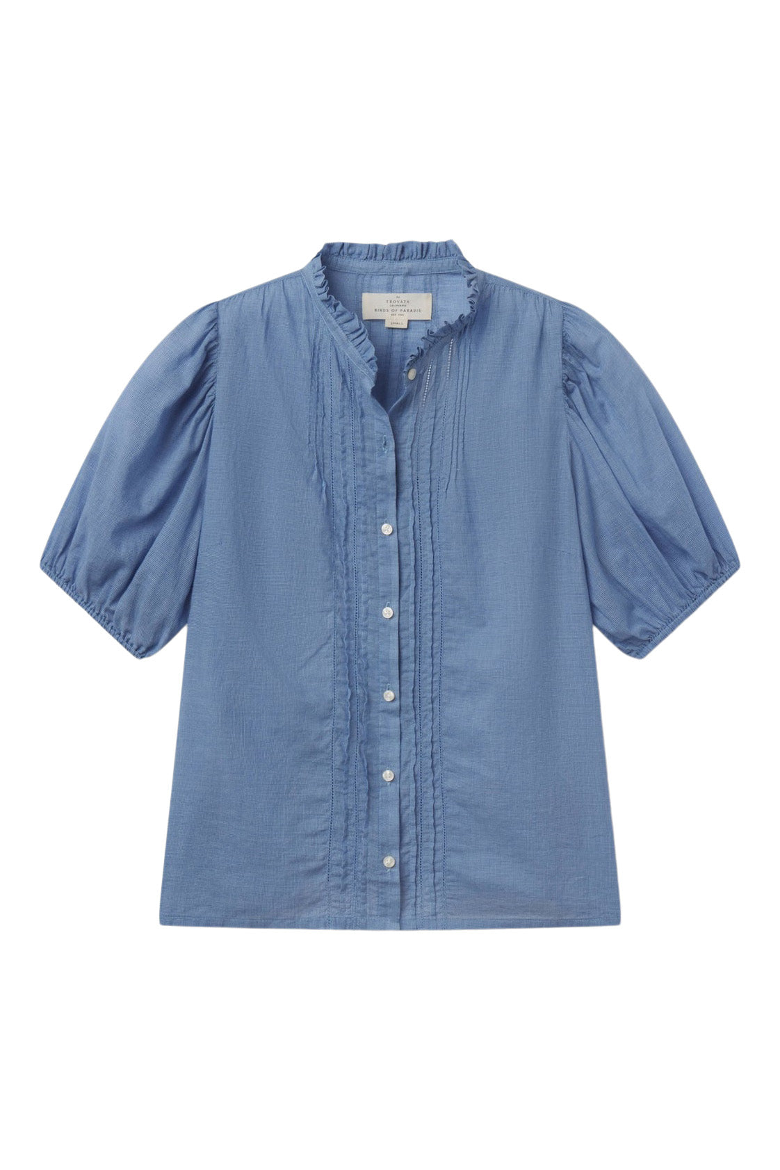 Trovata Birds of Paradis Mira Blouse in Brisa Houndstooth