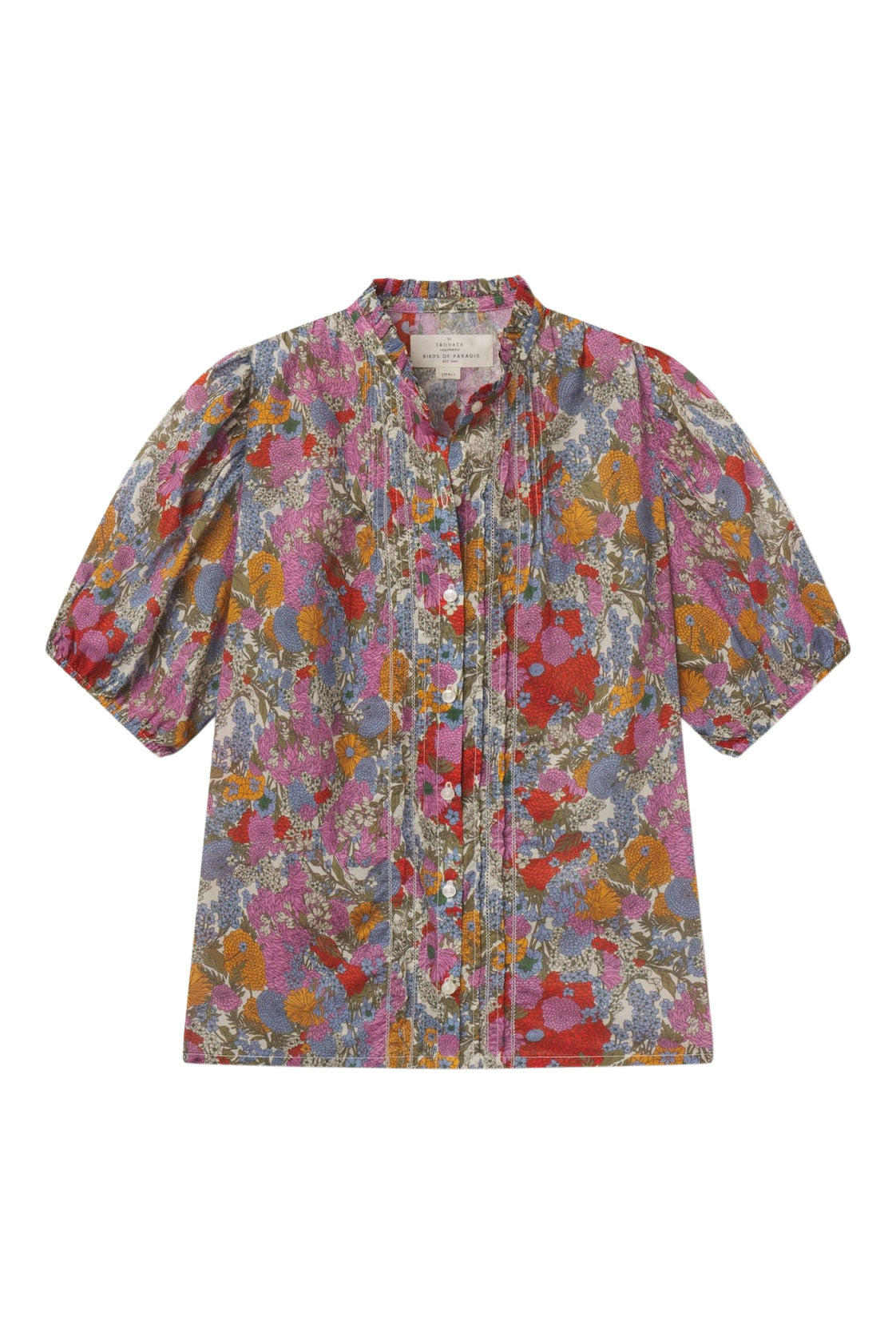 Trovata Birds of Paradis Mira Blouse in Delicate Tilia