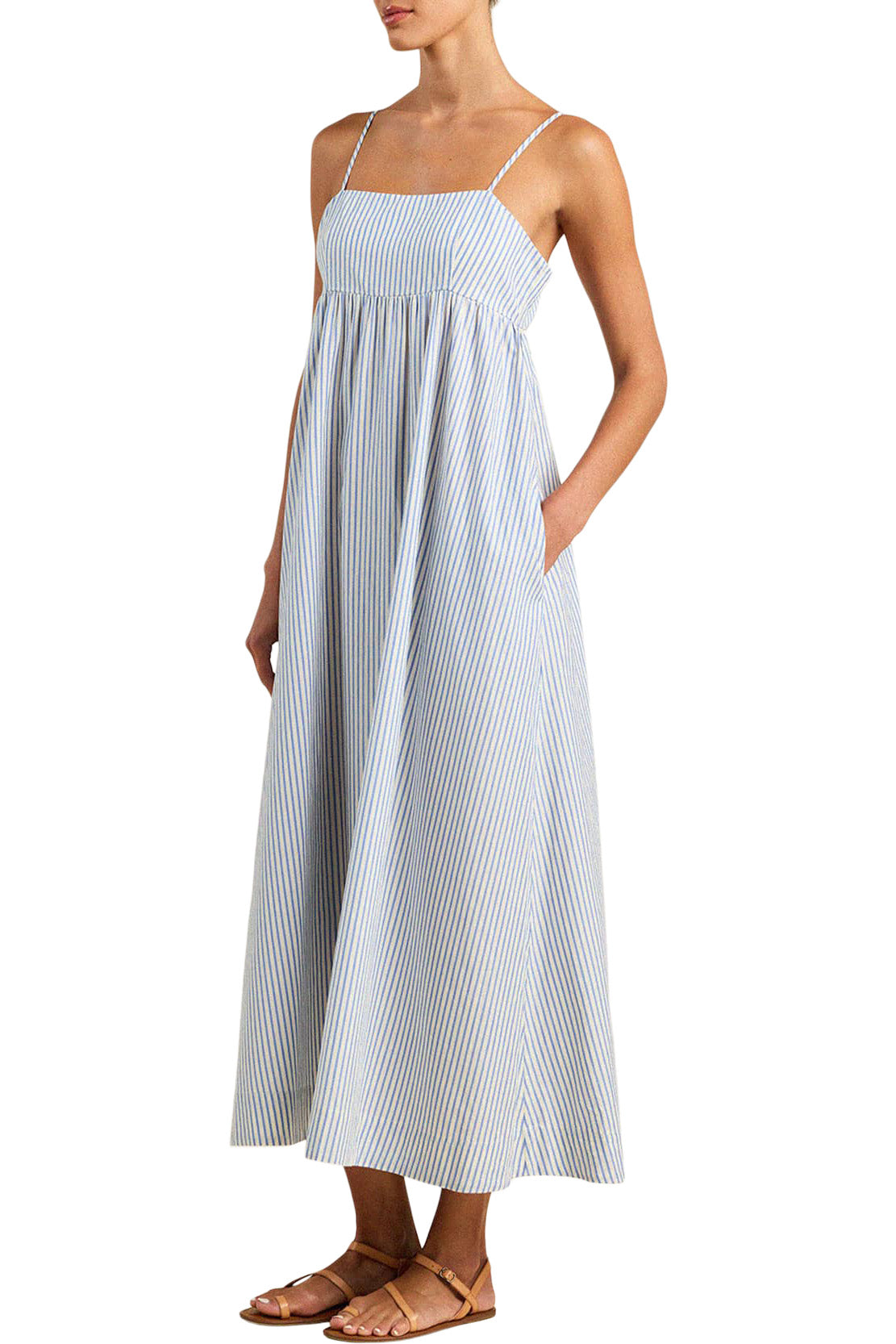 Trovata Birds of Paradis Mirela Dress in Seaside Stripe