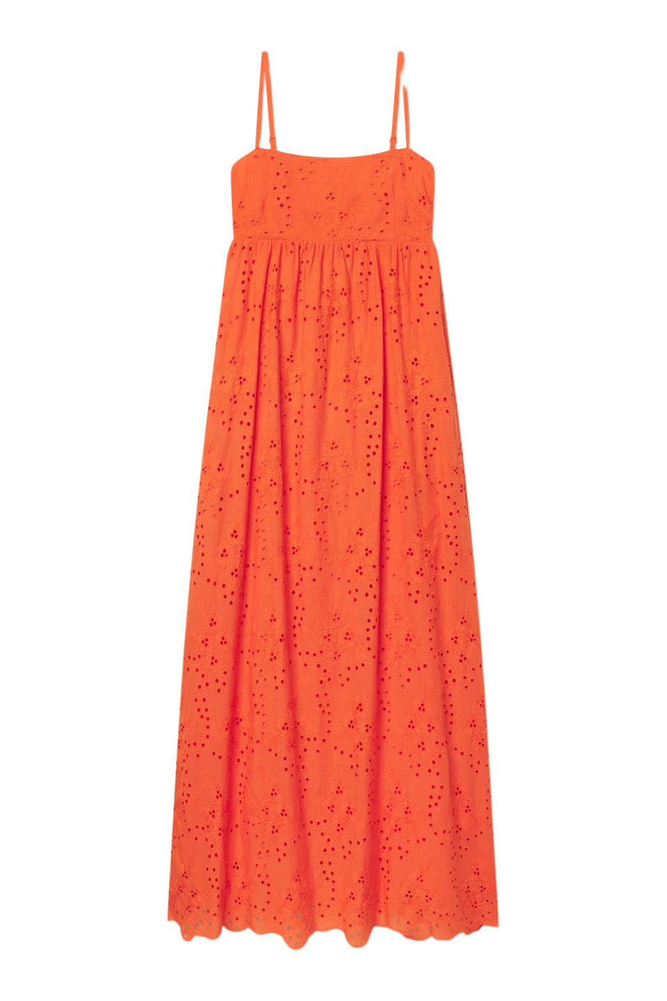 Trovata Birds of Paradis Mirela Dress in Vermillion Eyelet
