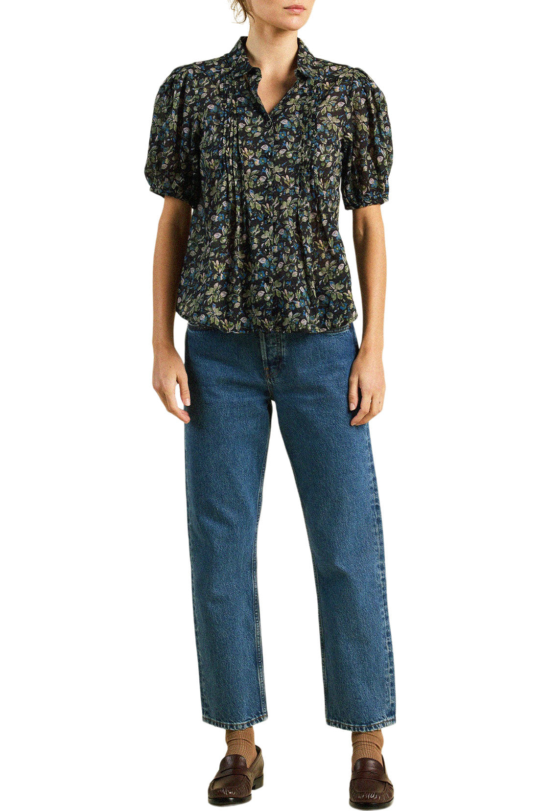 Trovata Birds of Paradis Nadine Blouse in Orchard Frost