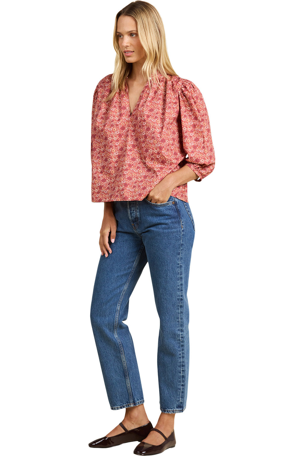 Trovata Birds of Paradis Orly Blouse in Ethereal Vine
