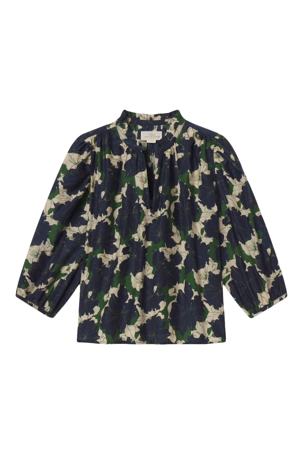 Trovata Birds of Paradis Orly Blouse in Nightfall Bloom