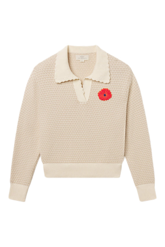 Trovata Birds of Paradis Parker Polo in Antique White