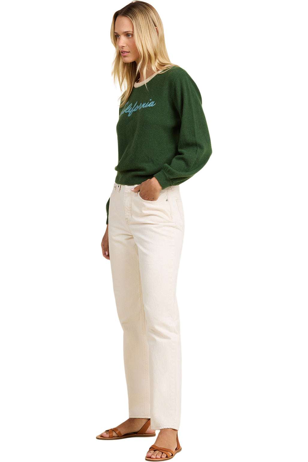 Trovata Birds of Paradis Ryann Sweater in Green