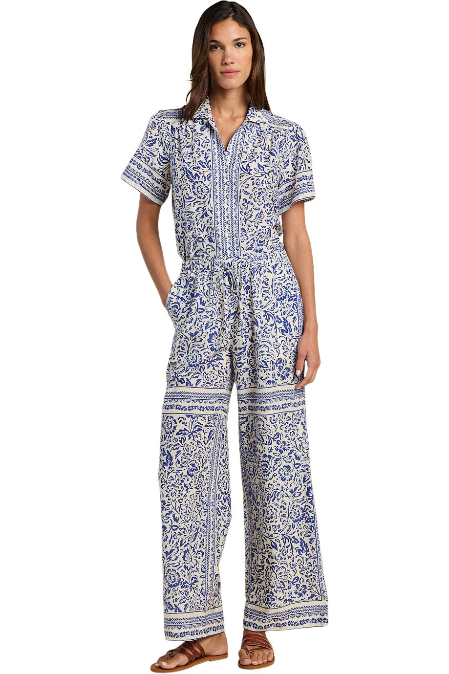 Trovata Birds of Paradis Vera Pants in Hydra Border