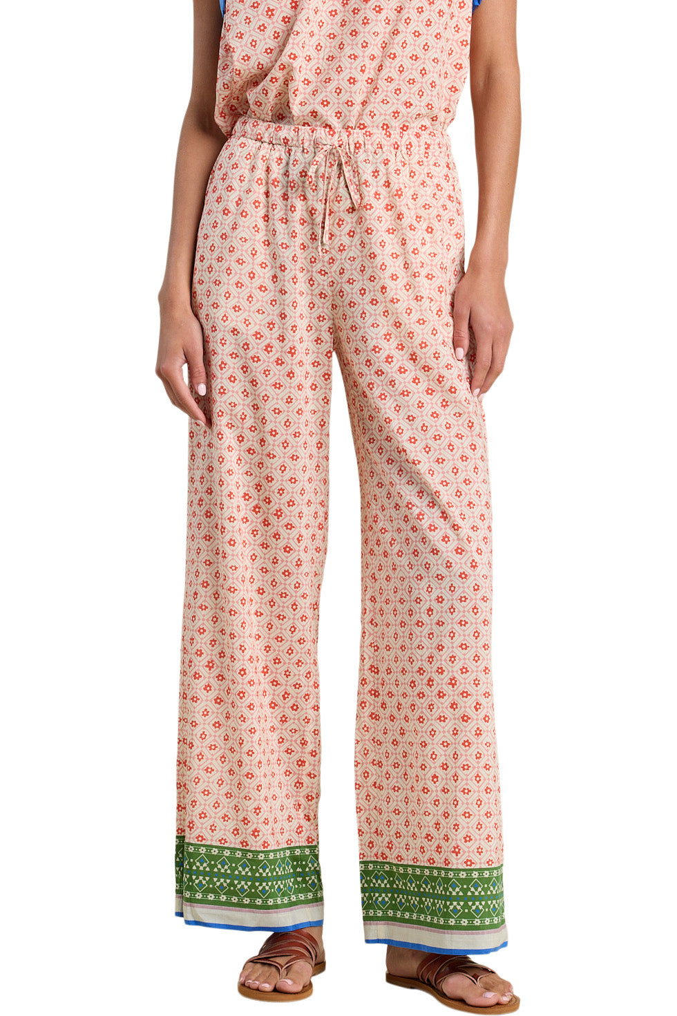 Trovata Birds of Paradis Vera Pants in Santorini Border