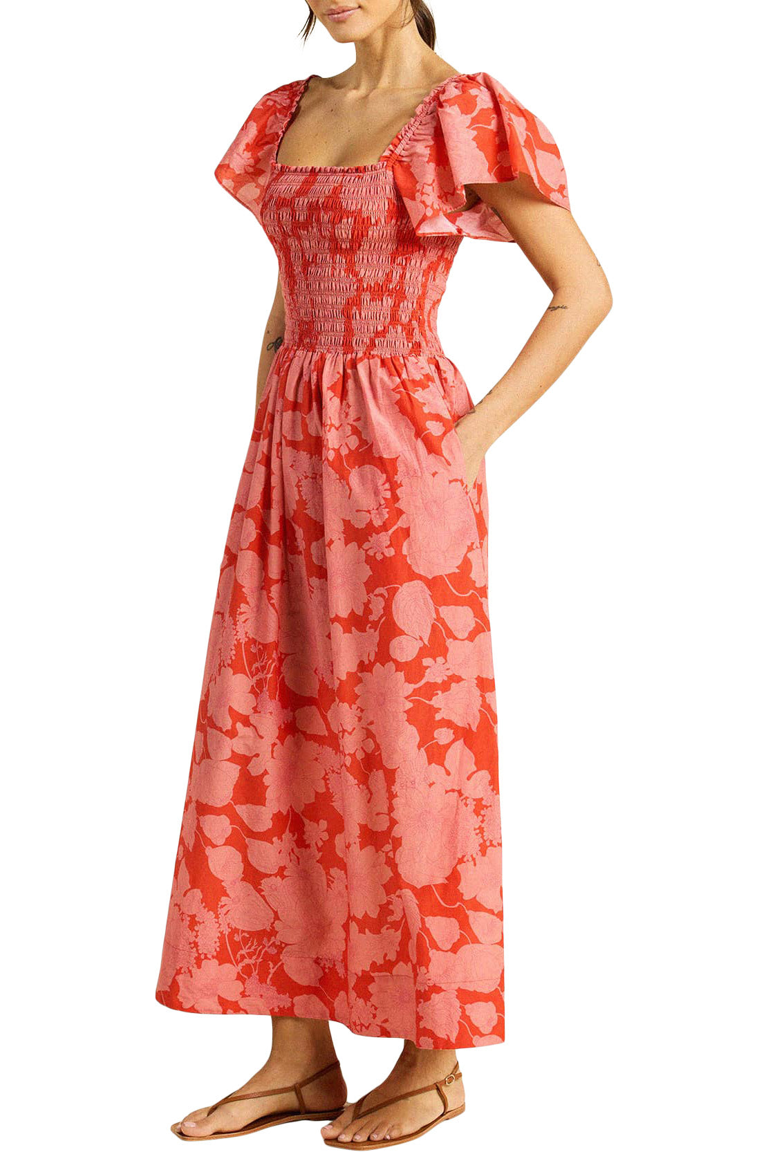 Trovata Birds of Paradise Esme Dress in Roseglow
