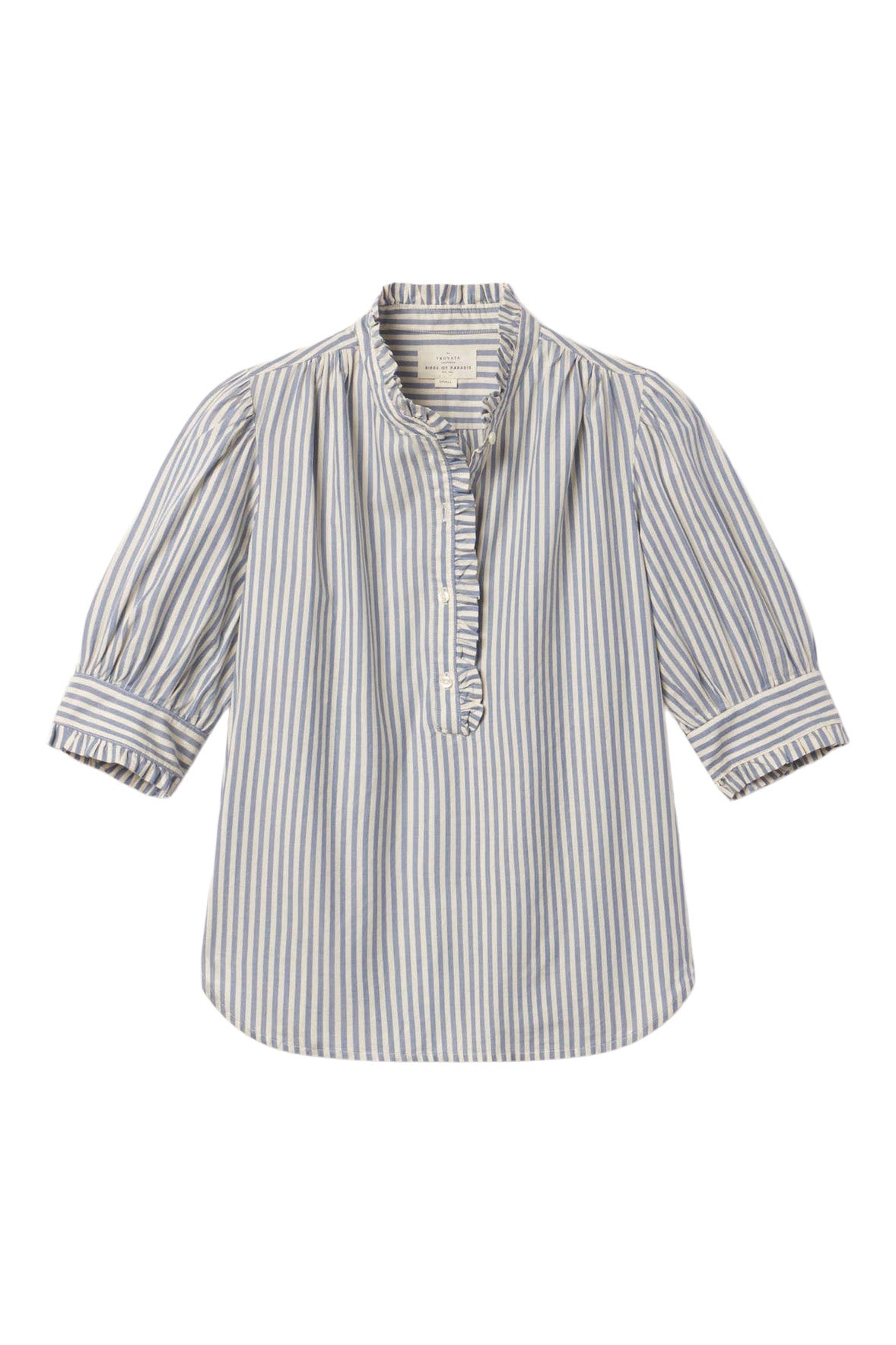 Trovata Birds of Paradise Noah Blouse in Oceanview Stripe