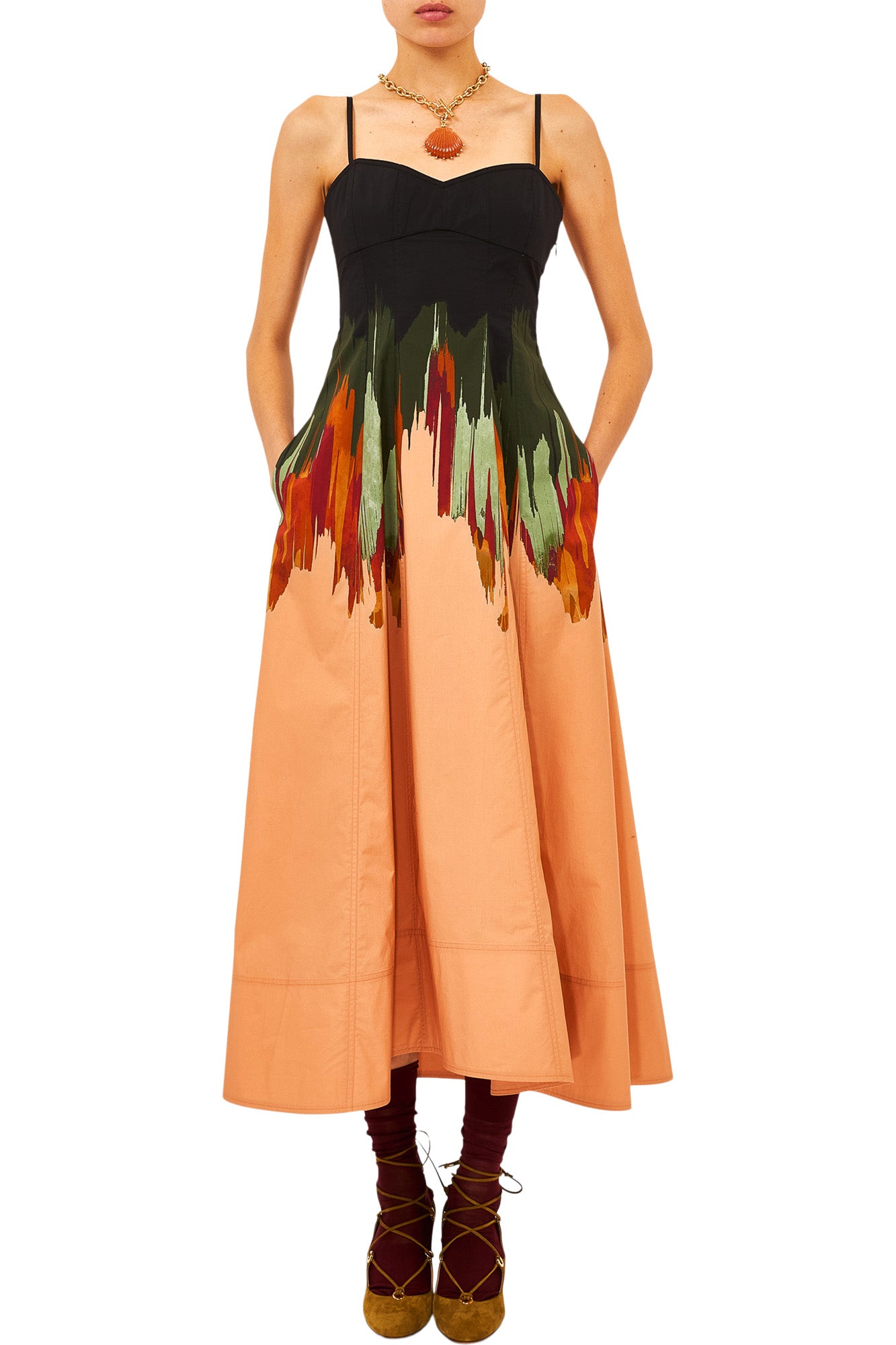 Ulla Johnson Fiora Printed Cotton Poplin Midi Dress
in Agate