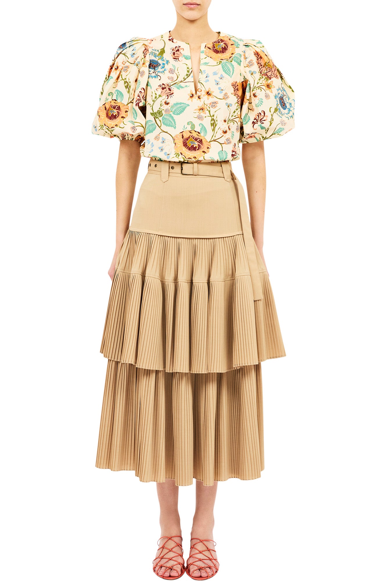 Ulla Johnson Florielle Short Sleeve Top in Abalone