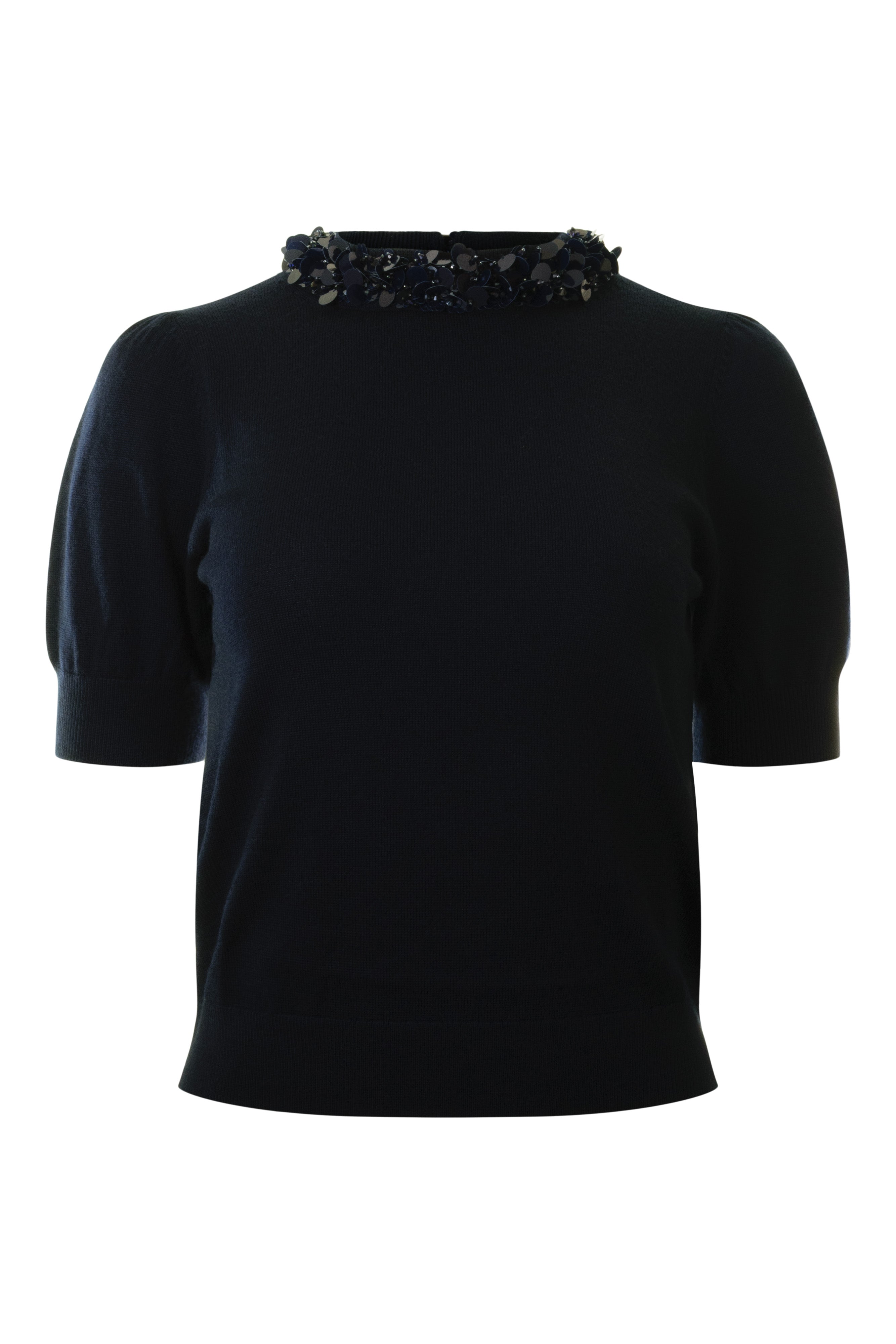 Ulla Johnson Jude Embellished Top in Midnight