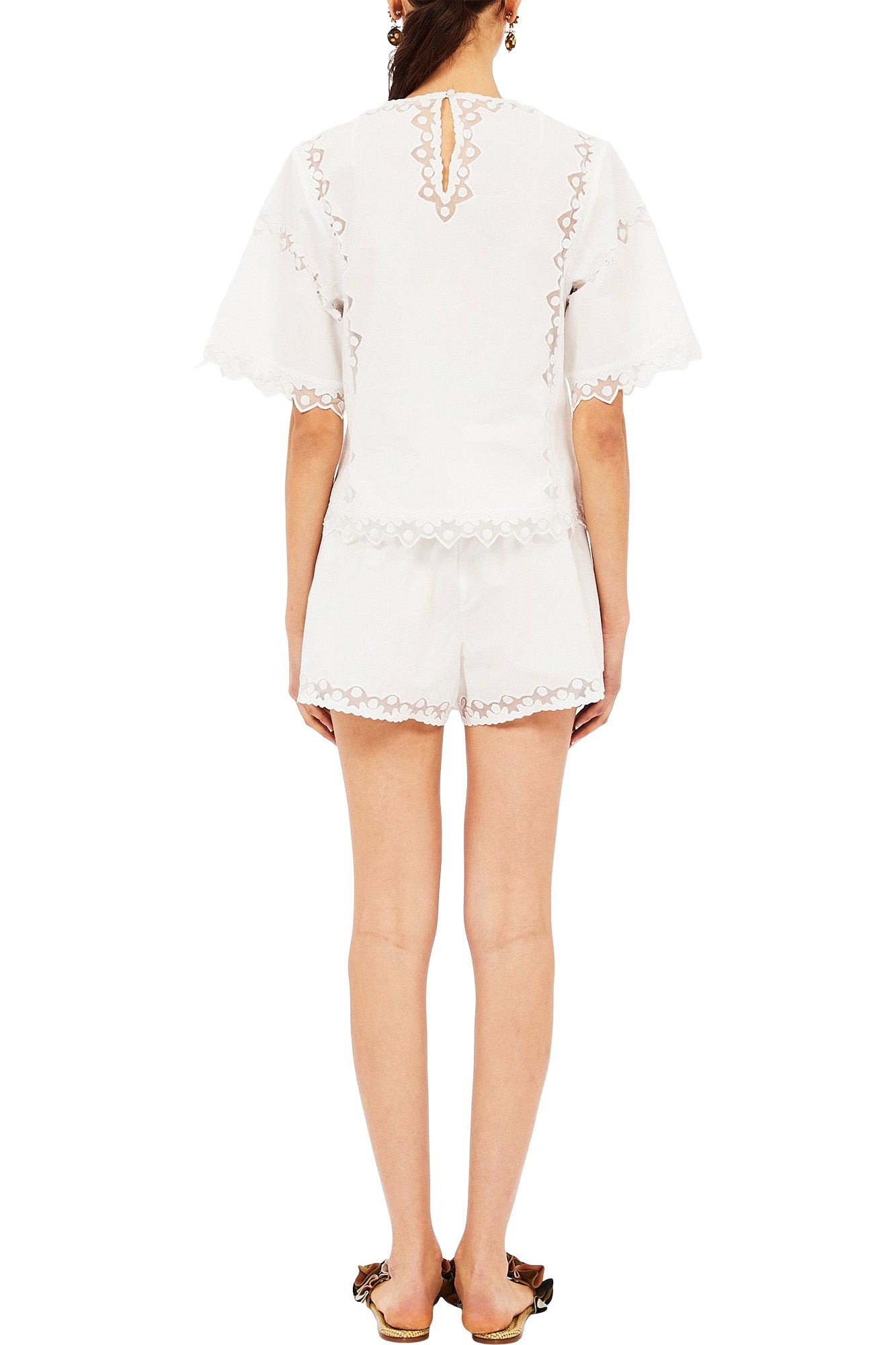 Ulla Johnson Kai Short Sleeve Top in Pristine