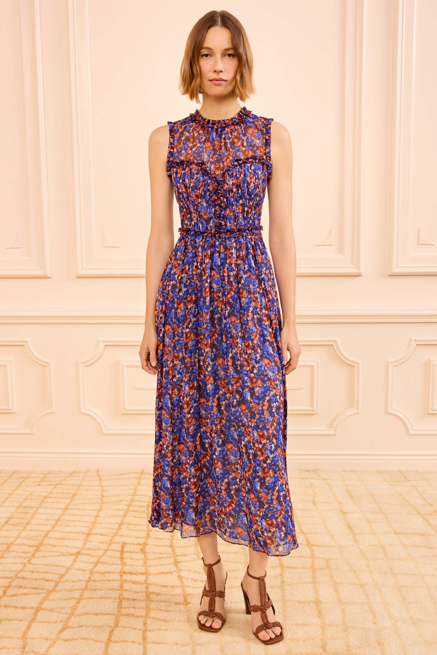 Ulla Johnson Kasia Sleeveless Silk Dress | Purple | Size 10