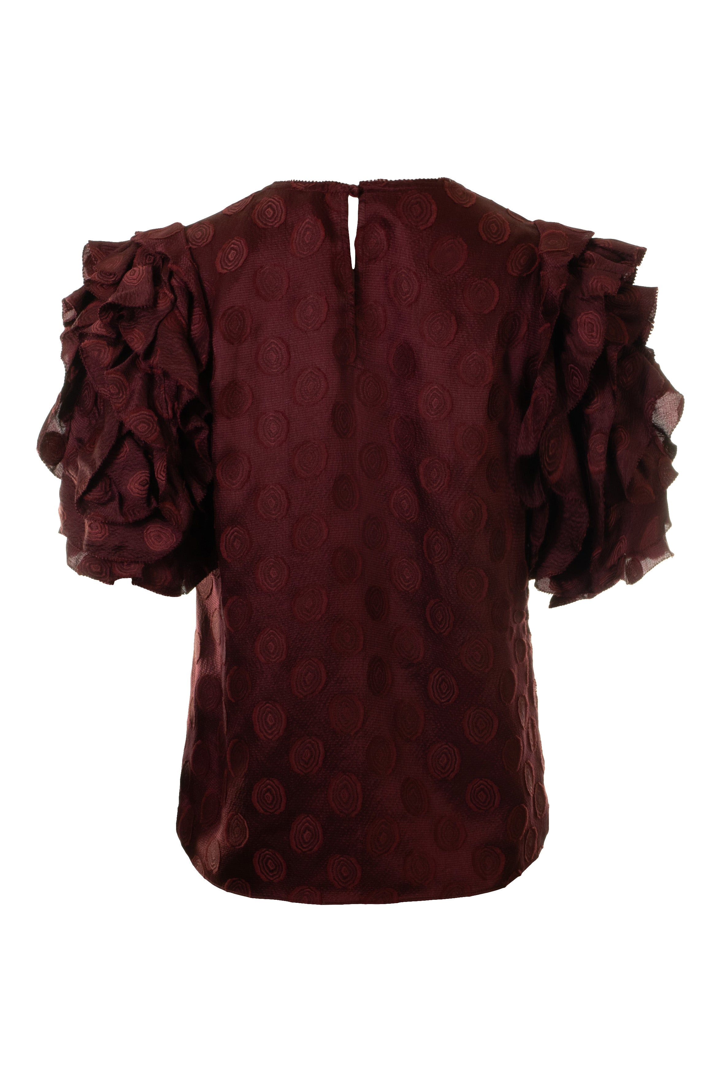 Ulla Johnson Opal Puff Sleeve Top in Claret