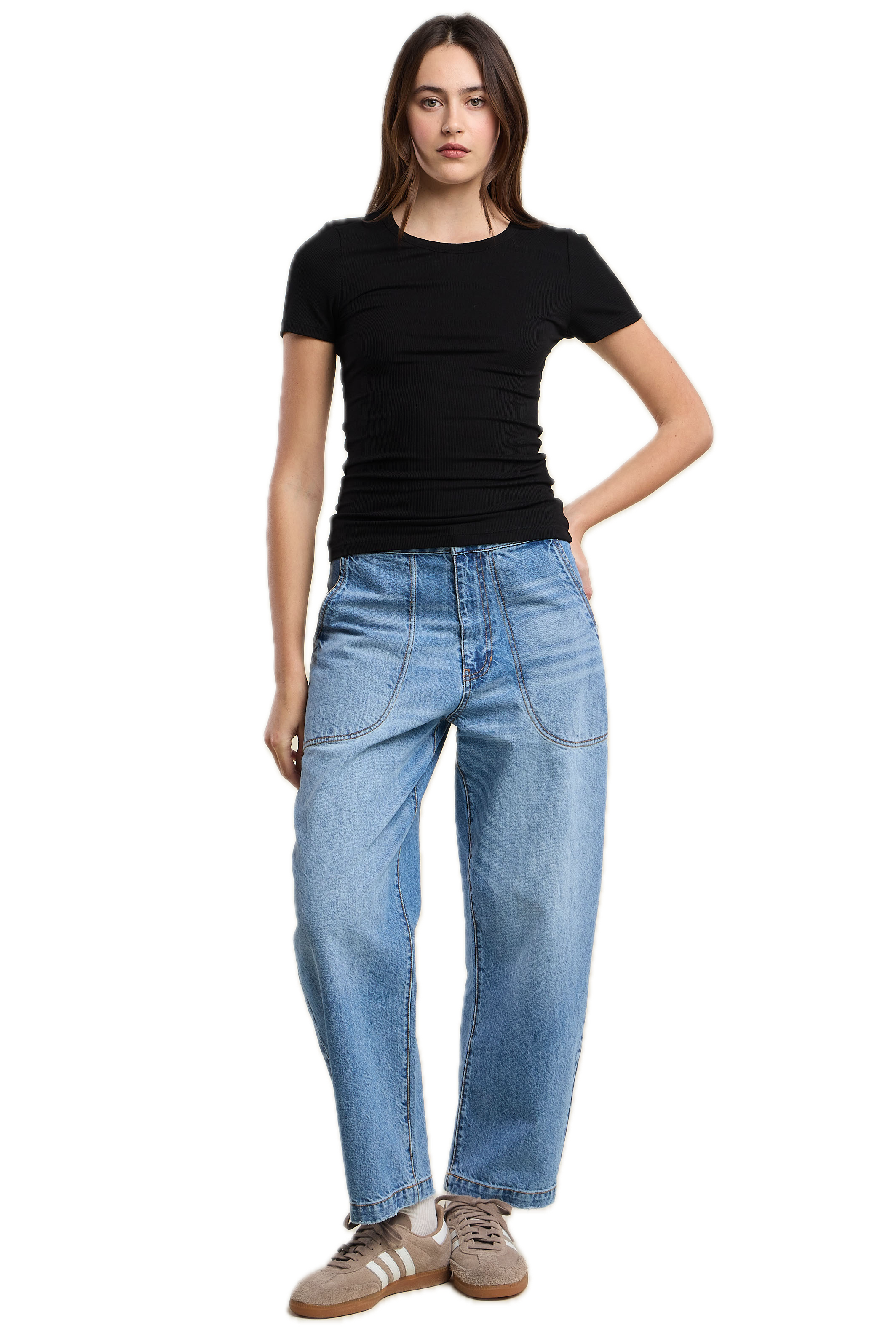 Velvet Adley Short Sleeve Tee in Black