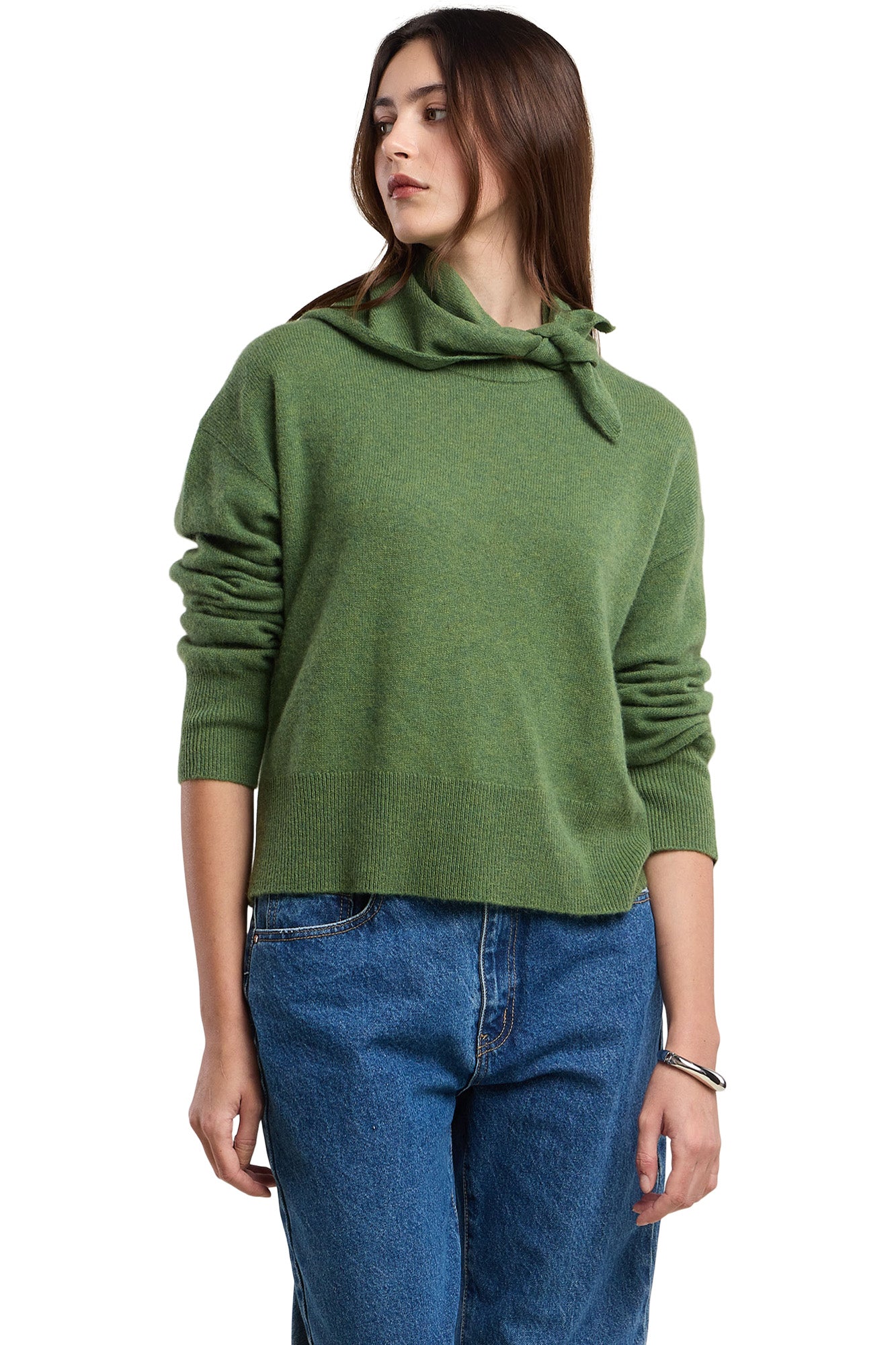 Velvet Alba Sweater in Moss