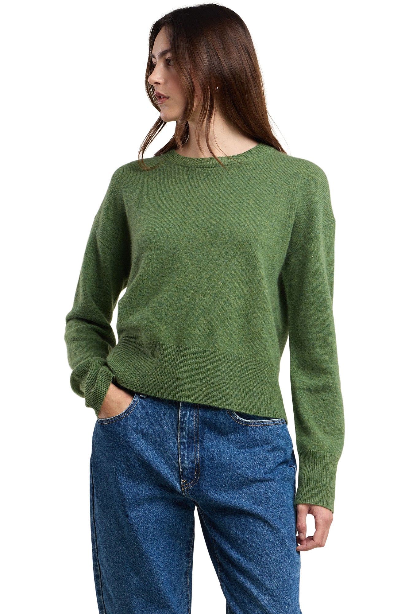 Velvet Alba Sweater in Moss